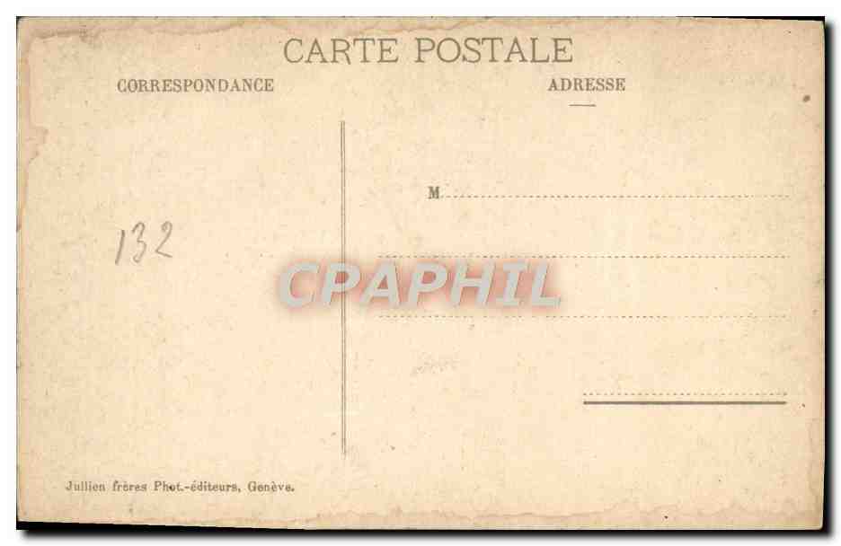 CPA Geneve La Rhone et le Quai de la Poste — Rückseite