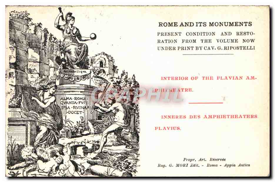 CPA Anfiteatro Flavio Interno Dell tres belle illustration  — Rückseite
