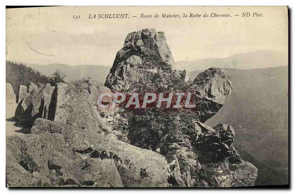 CPA La Schlucht Route de Munster la Roche du Chameau