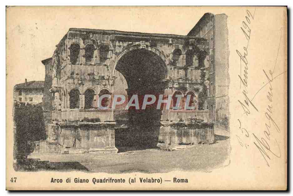 CPA Roma Arco di Giano Quadrifronte al Velabro