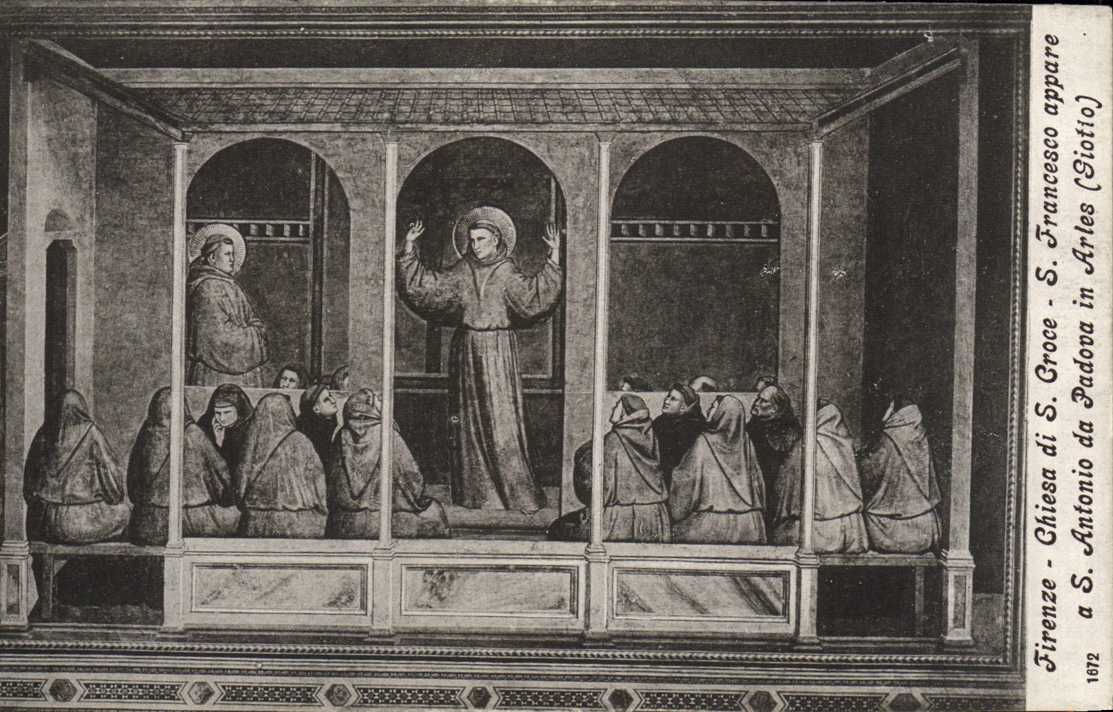 CPA Firenze Chiesa di s Groce S Francesco appare a S Antonio da Padova in Arles 