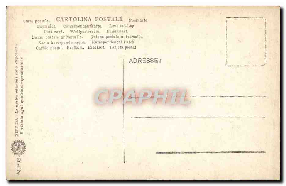 CPA Firenze Museo Nazionale Adone morente Michemangelo — Rückseite