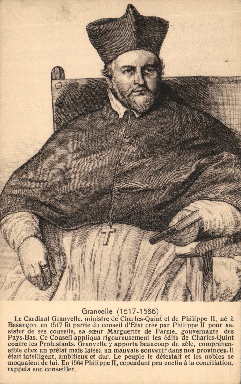 CPA Granvelle Cardinal Ministre de Cahrles Quint et de Philippe II