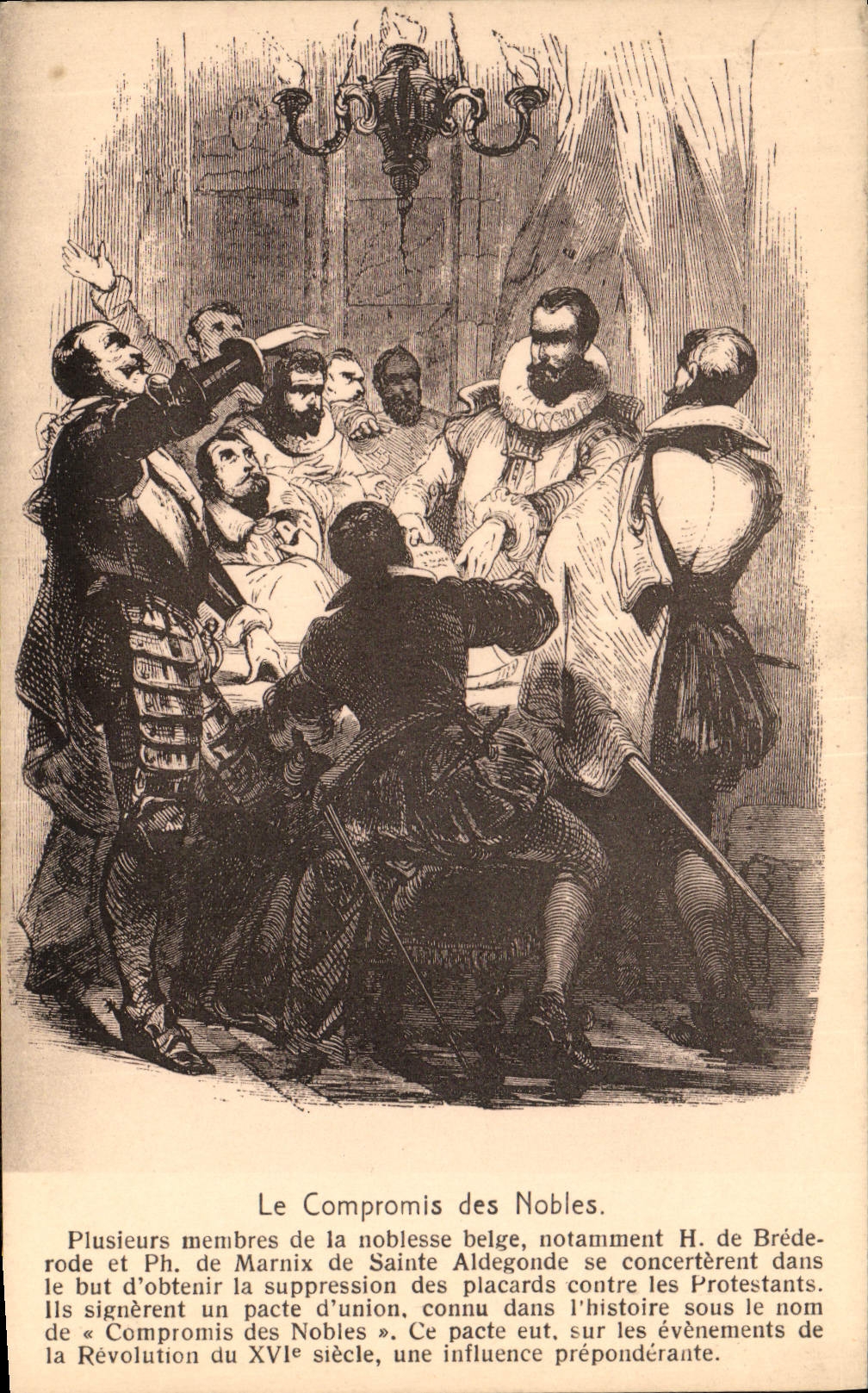 CPA Le Compromis des Nobles Brederode MArnix de Sainte Aldegonde 