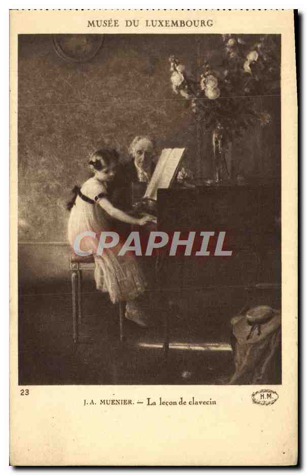 CPA Musee Du Luxembourg Muenier La lecon de clavecin Piano 