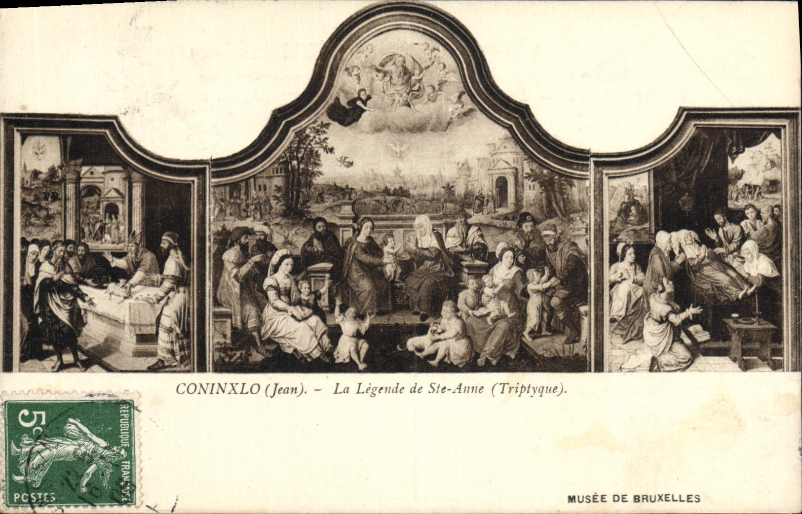 CPA Coninxlo La Legende de Ste Anne Musee de Bruxelles