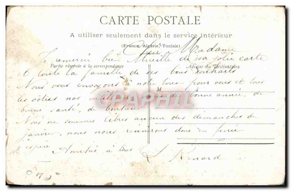 CPA Meissonnier L'Homme a L'epee Escrime  — Verso