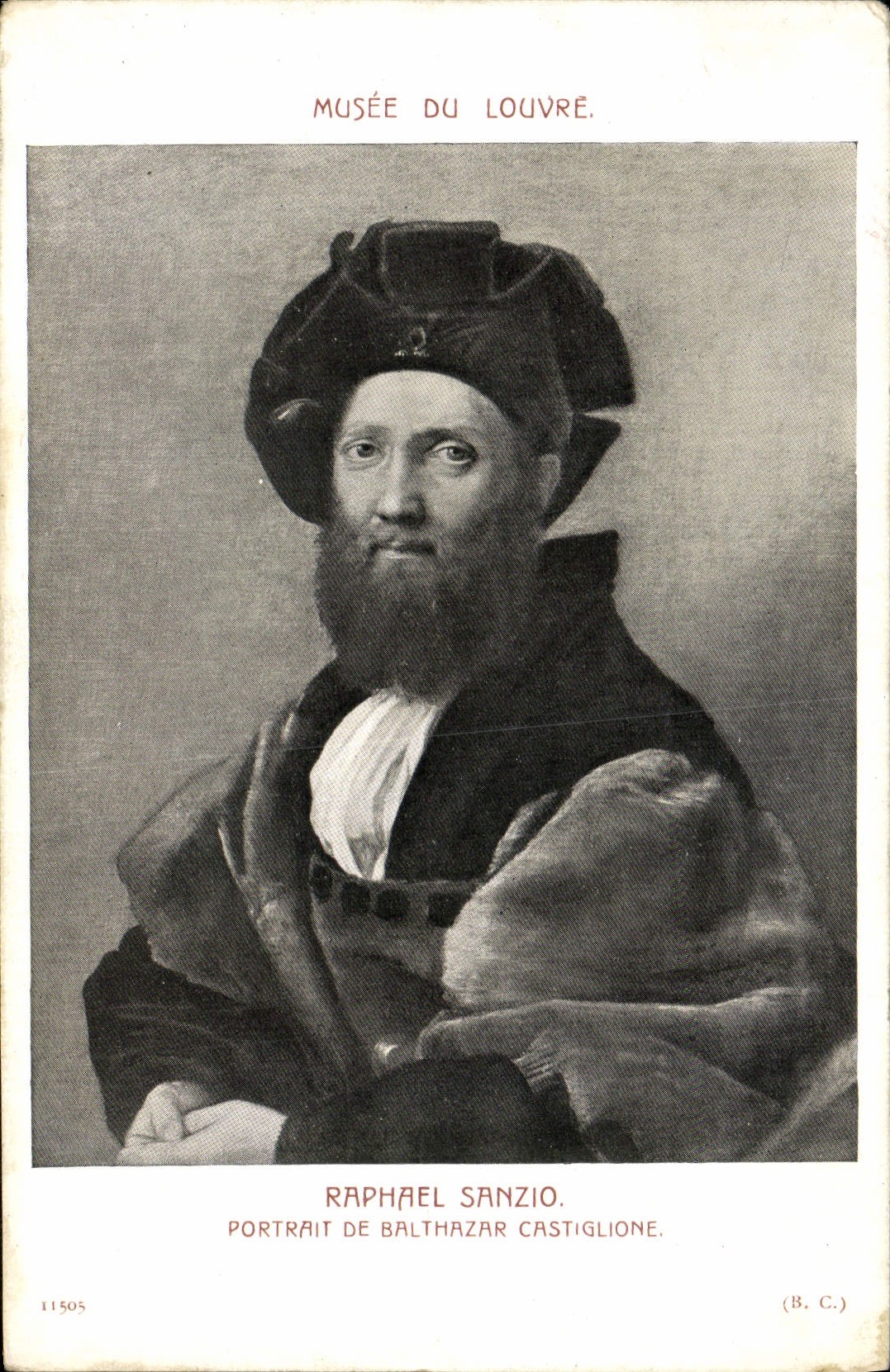 CPA Raphael Sanzio Portrait De Balthazar Castiglione Musee du Louvre Paris 