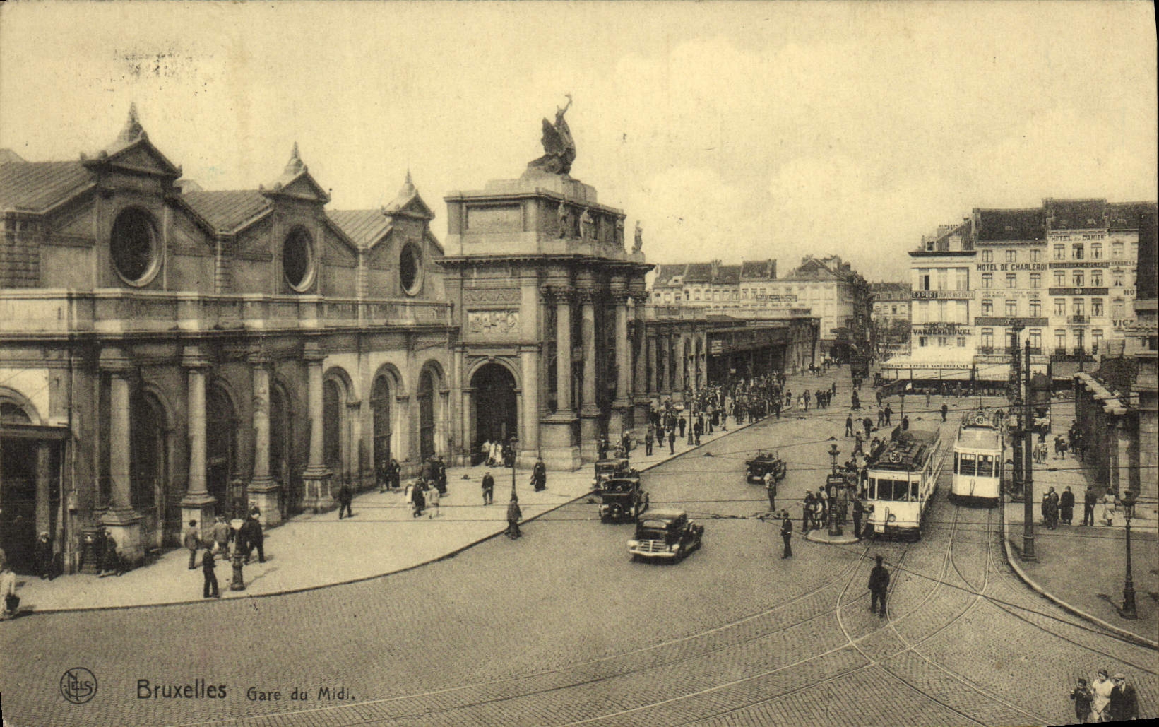 CPA Bruxelles Gare Du Midi Tramway