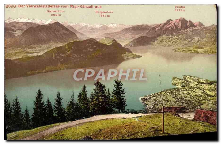 CPA Der Vierwaldstattersee Vom Rigi Kanzeli Aus