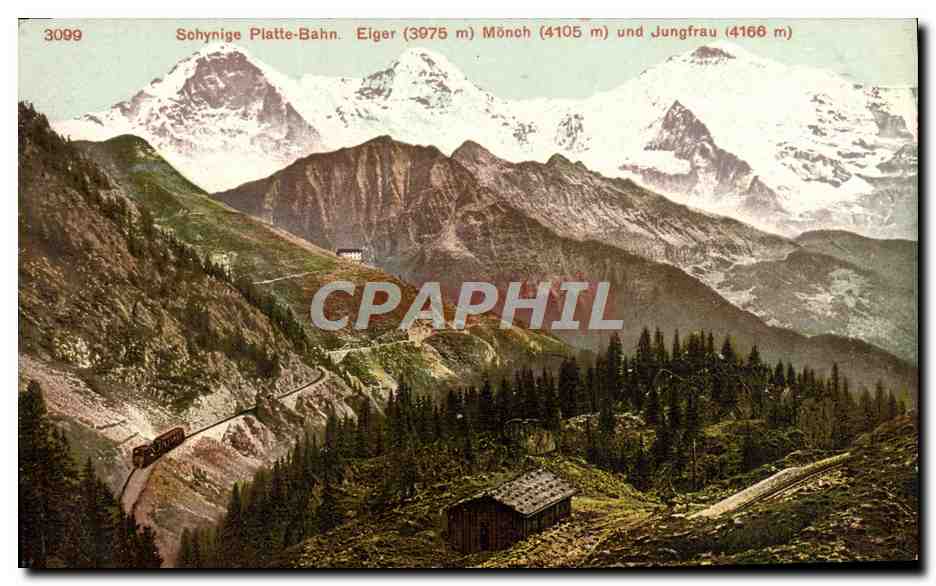 CPA Schynige Platte Bahn elger Moch Und Jungfrau