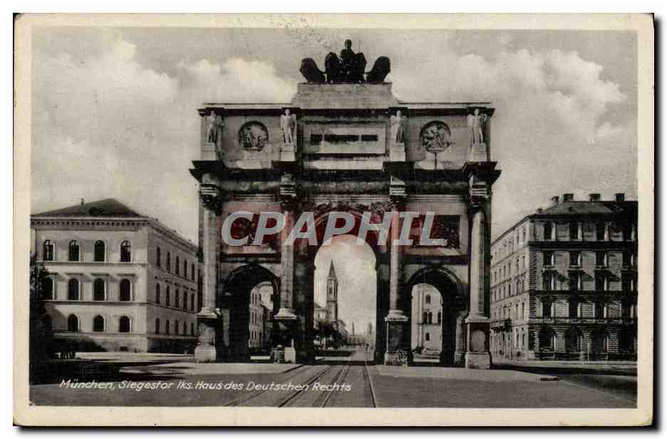 CPA Munchen Siegestor Haus Des Deutschen Rechts