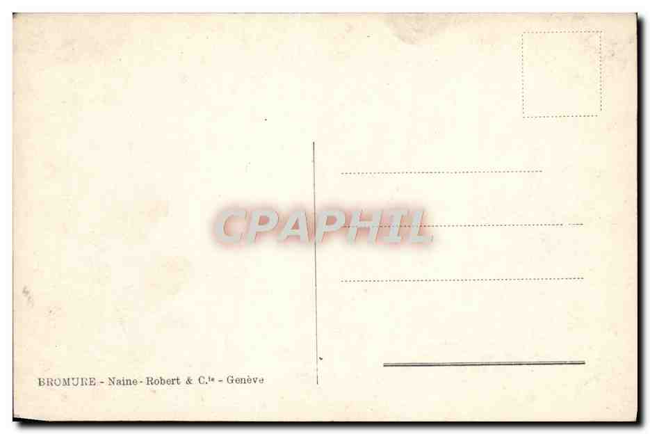 CPA Geneve Ile Rousseau Mont Blanc — Rückseite