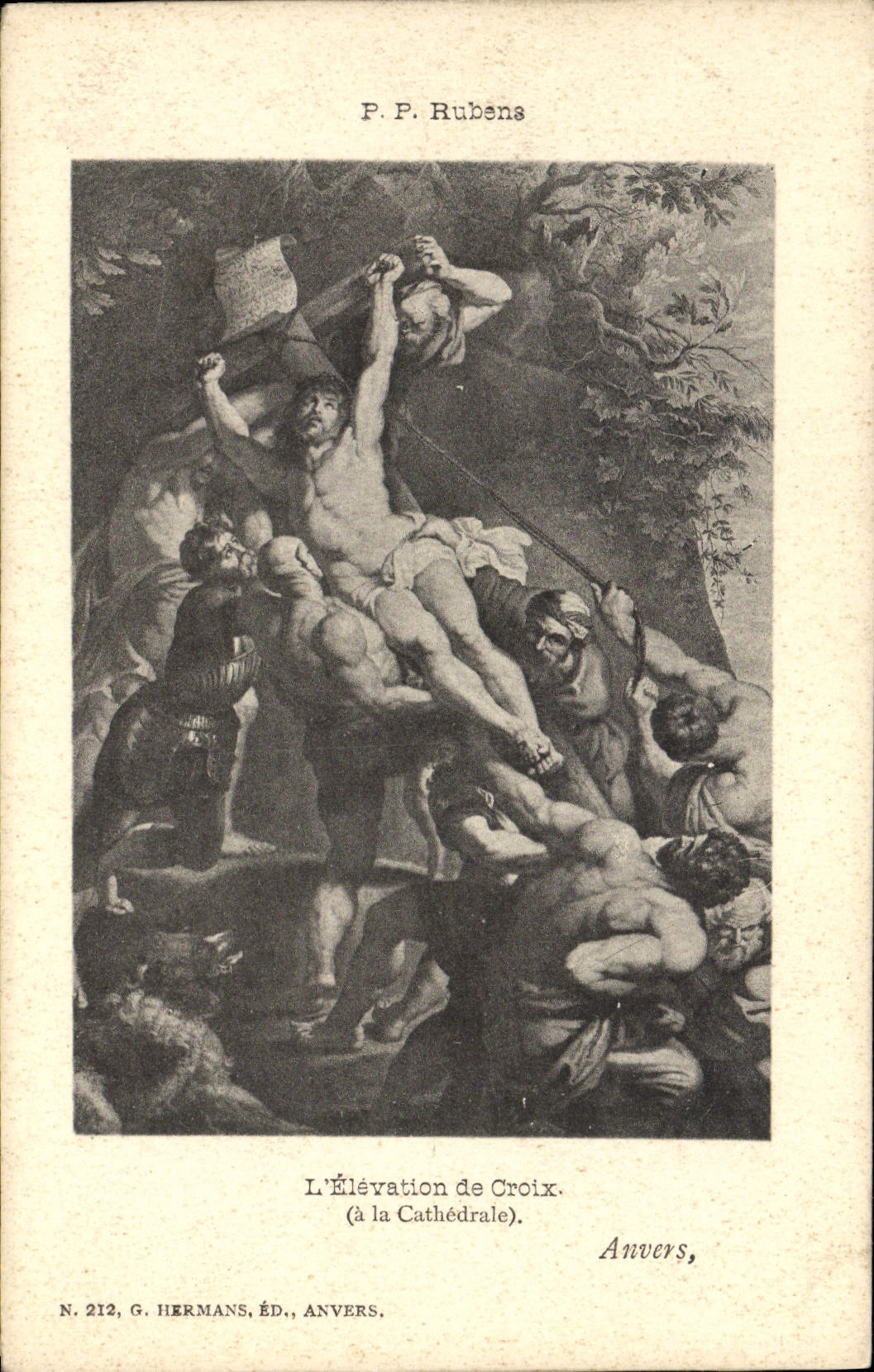 CPA Rubens L'Elevation De Croix a la cathedrale Anvers