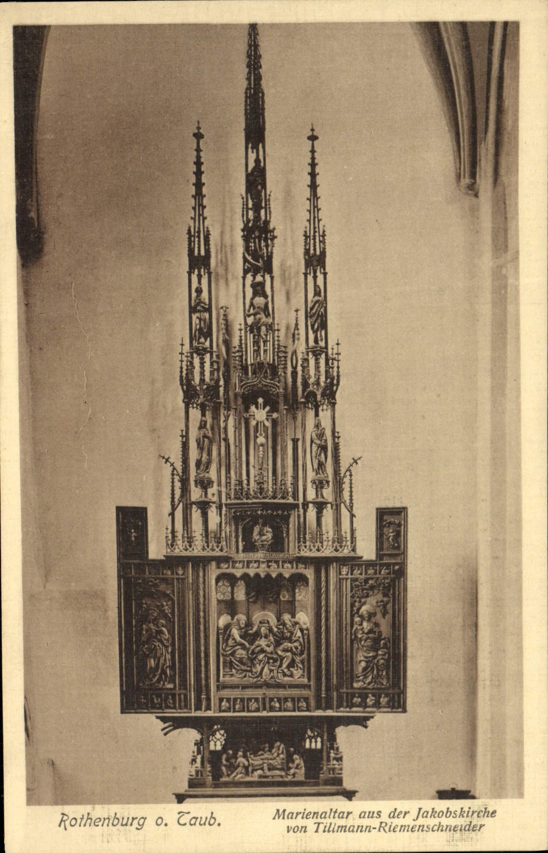 CPA Rothenburg Jaub Marienaltar Aus Der Jakobskirche