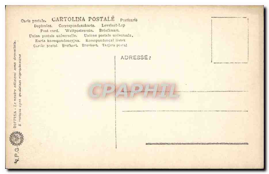 CPA Firenze Davide Di Michelanngelo Di Fronte — Rückseite