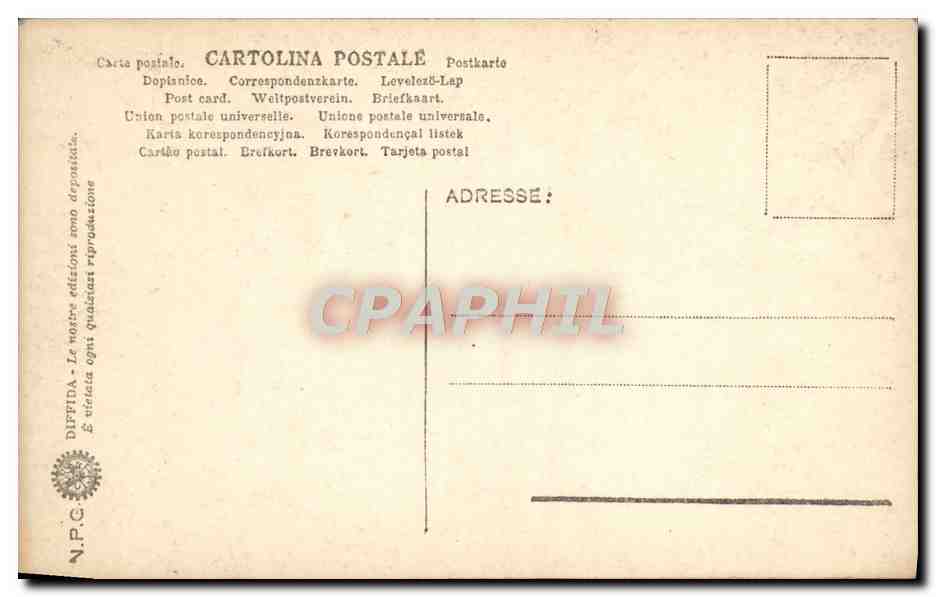 CPA Firenze Museo Nazionale Davide Donatello — Rückseite