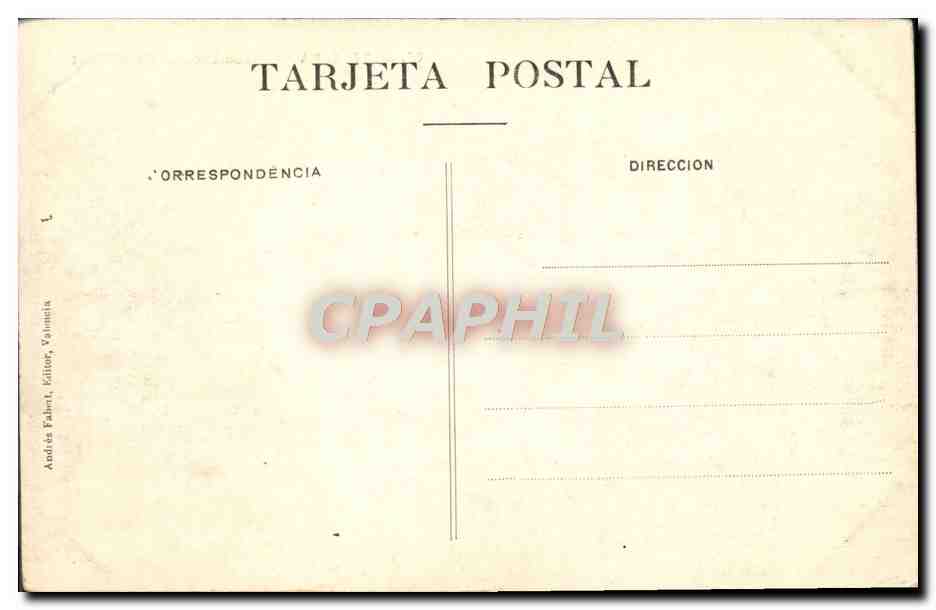 CPA Cartagena desembocadura Del Canal — Rückseite