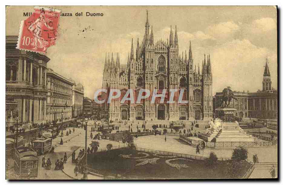 CPA Del Duomo Milano Tramway