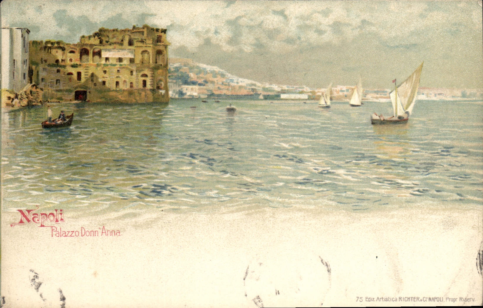 CPA Napoli Palazzo Donn Anna Bateau