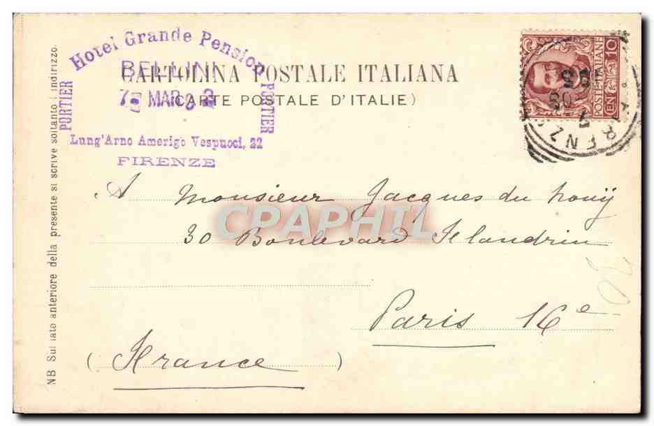 CPA Firenze Scala Del Bargello Museo nazionale  — Rückseite