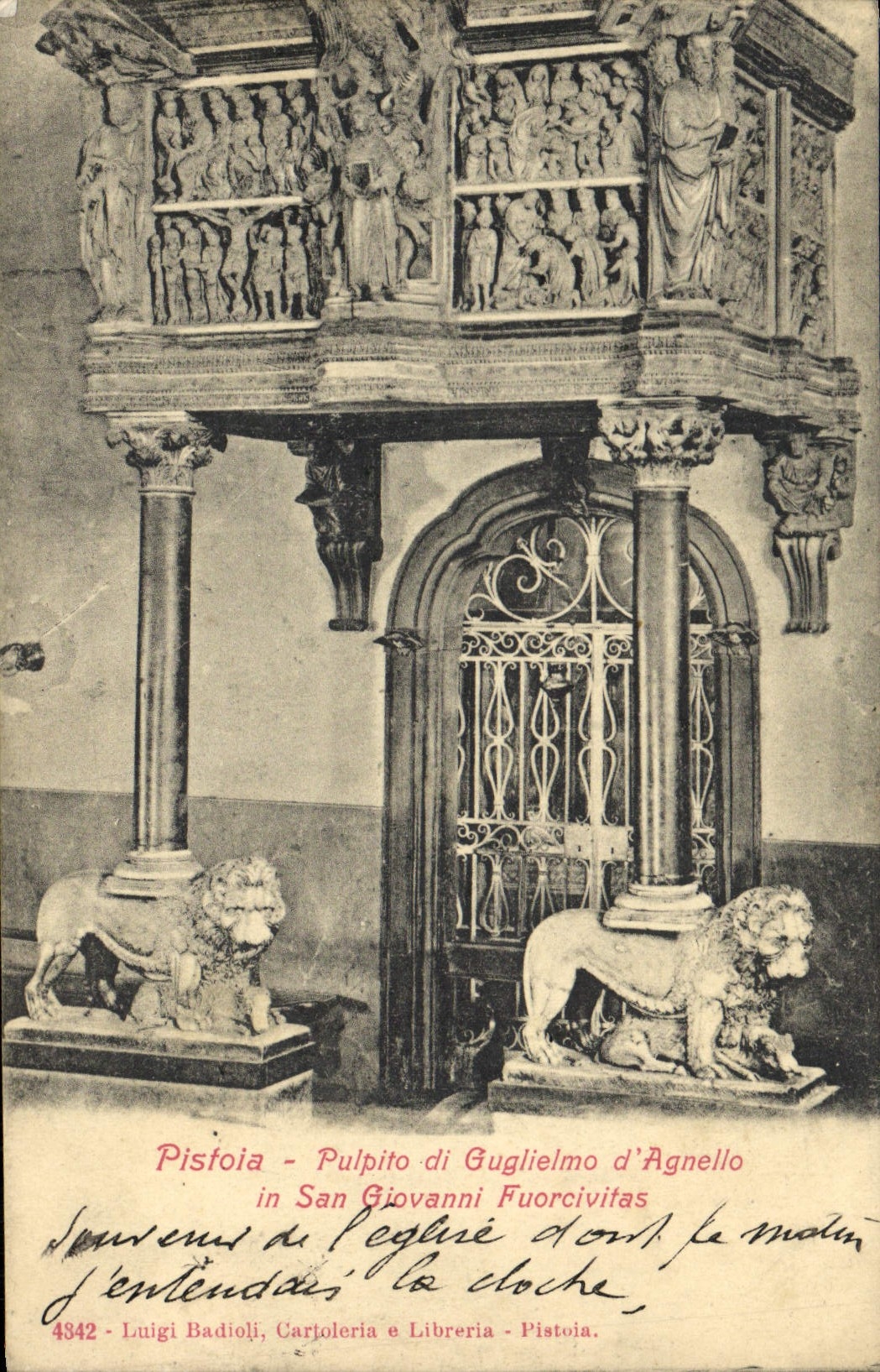 CPA Pistoia Pulpito Di Guglielmo D'Agnello In San Giovanni Fuorcivitas
