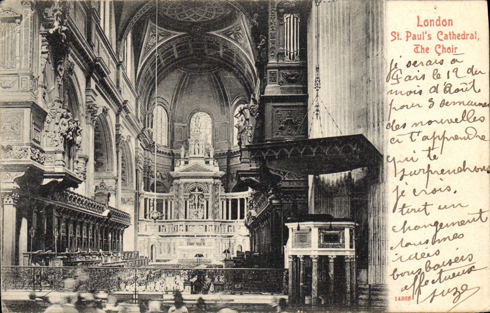 CPA London St Paul's Cathedral The Choir Orgue 