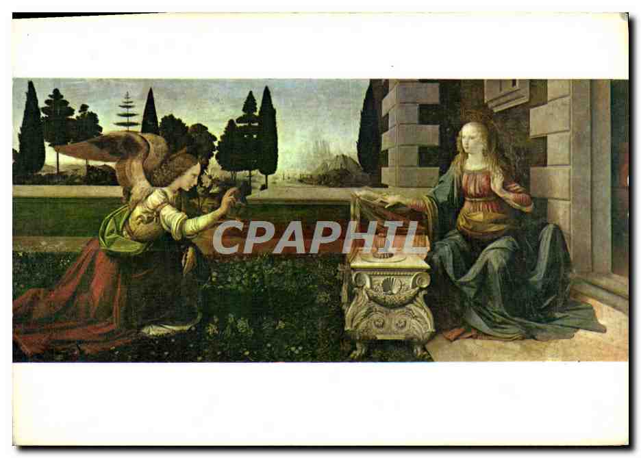 CPM Firenze Galleria Uffizi Leonardo Da Vinci Annunciazione