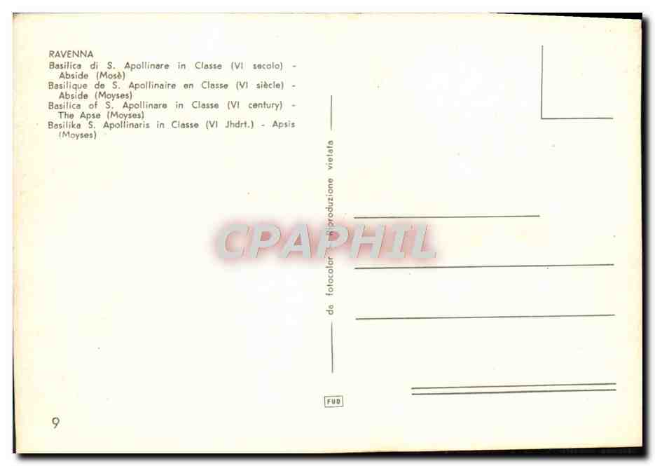 CPM Ravenna Basilica Apollinare In Classe Abside — Verso