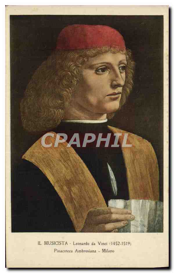 CPA Musicista Leonardo Da Vinci Milano