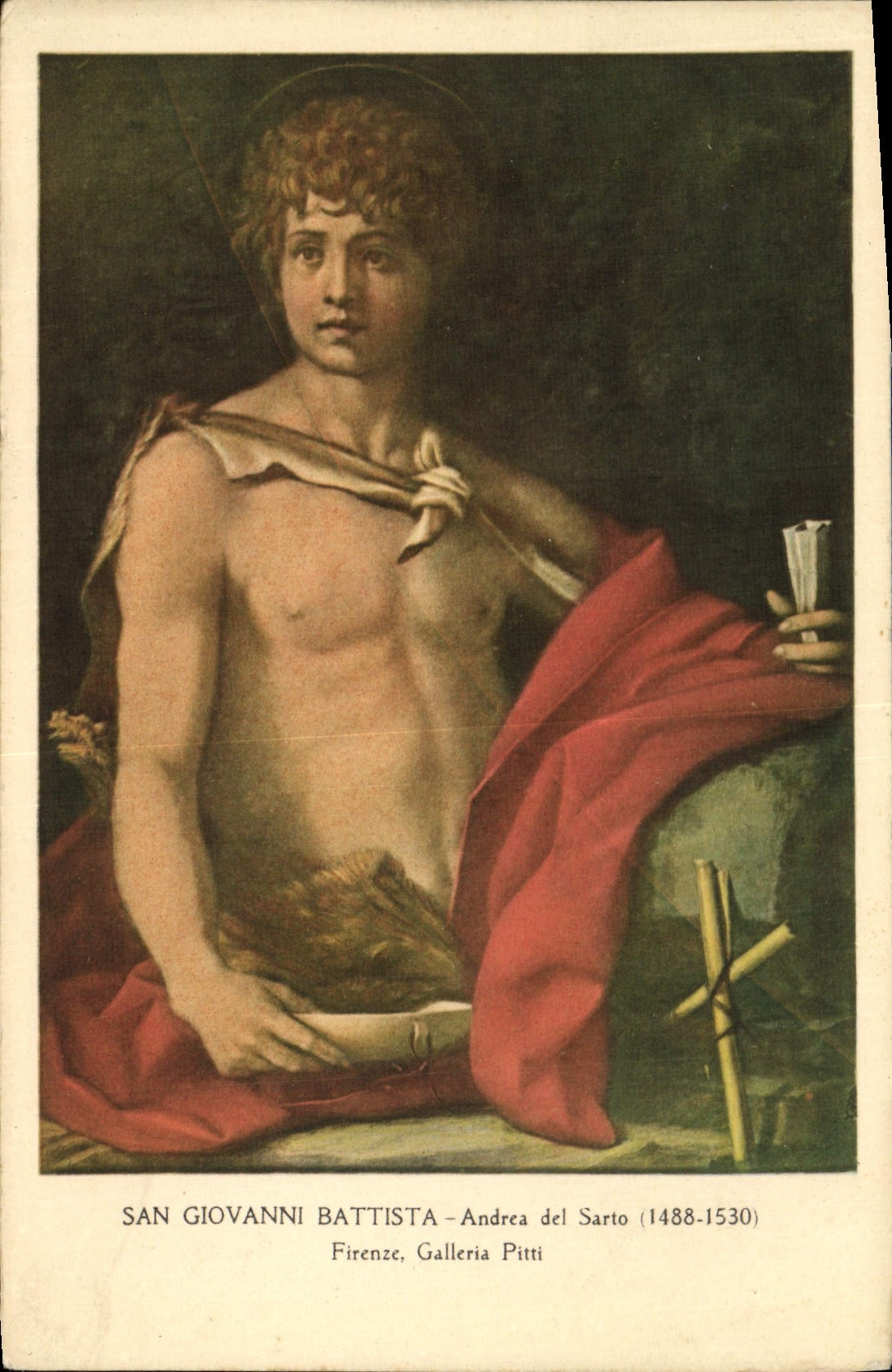 CPA San Giovanni Battista Andrea Del Sarto Firenze Galleria Pitti