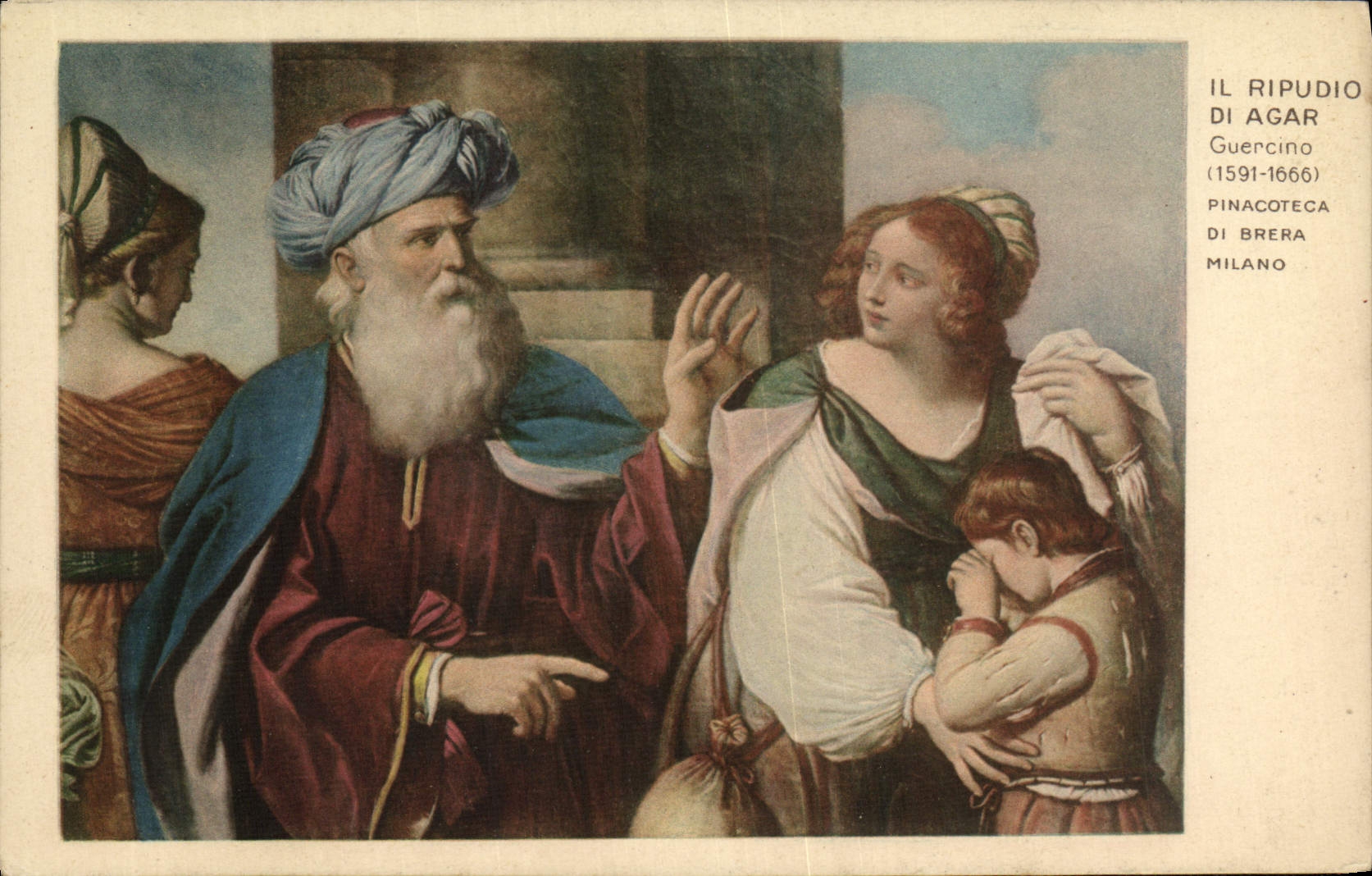 CPA Il Ripudio Di Agar Guercino Di Brera Milano