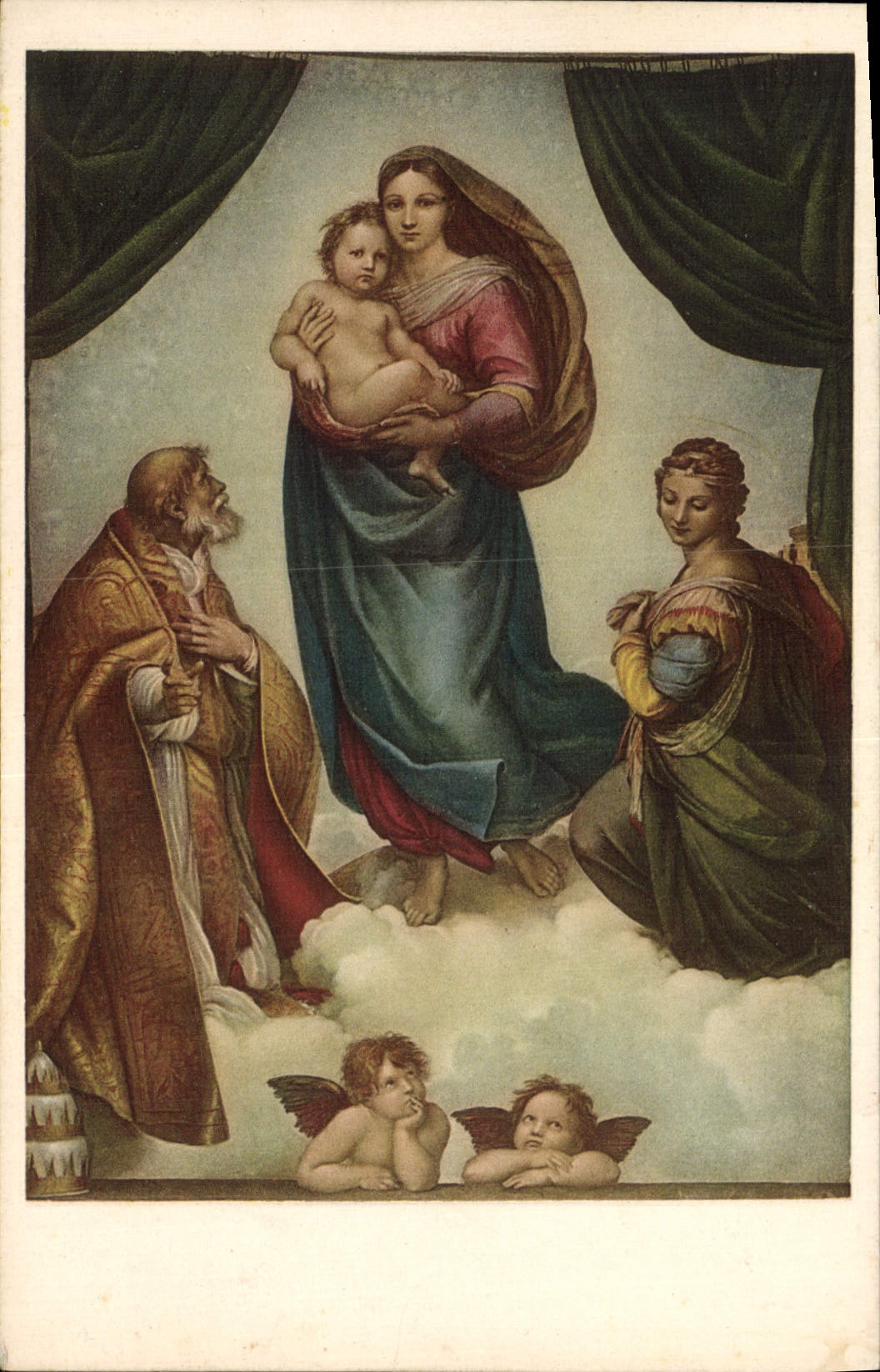 CPA Madonna Sisto Raffaello Sanzio Dresda Regia Galleria Milano
