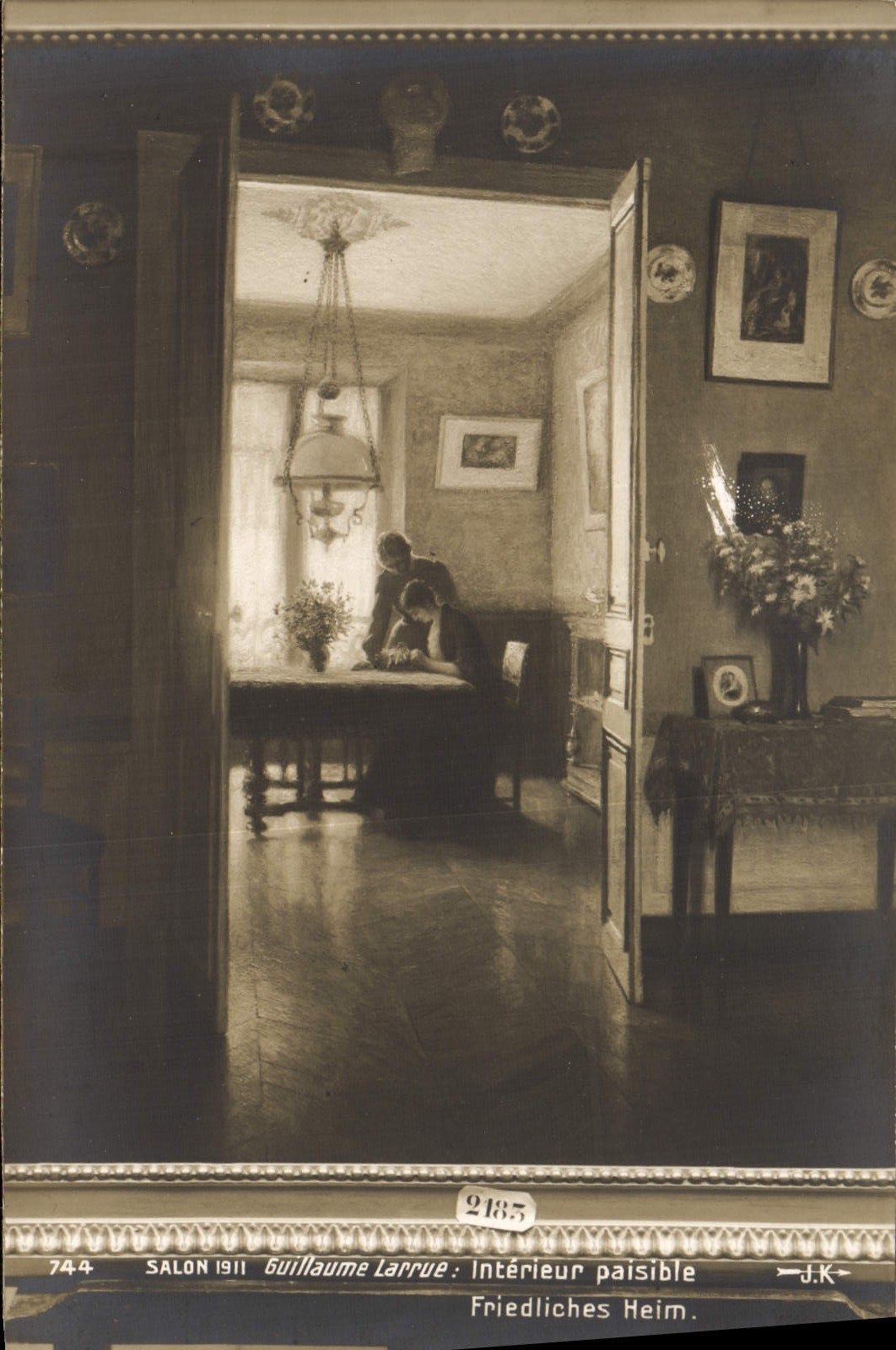 CPA Salon 1911 Guillaume Larrue Interieur Paisible