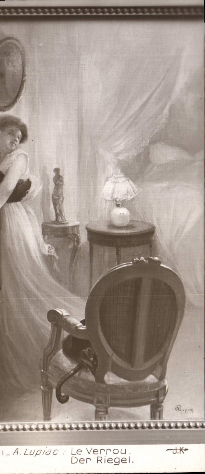 CPA Lupiac Le Verrou Salon 1911