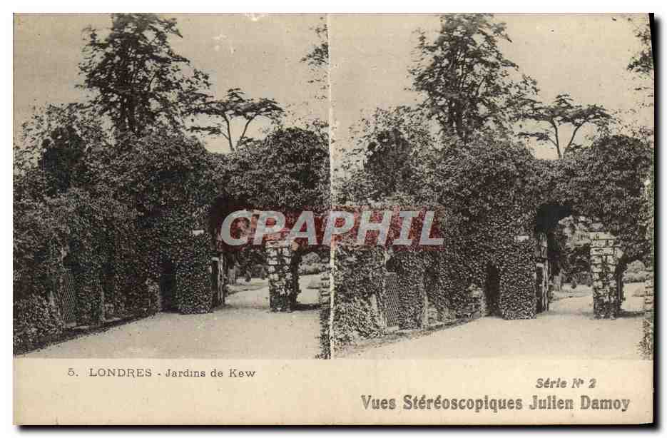 CPA Londres Jardins De Kew Vues Stereoscopiques Julien Damoy