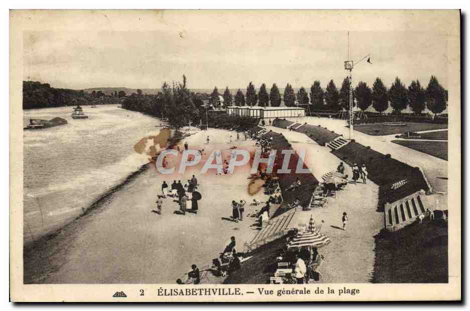 CPA Elisabethville Vue Generale De La Plage