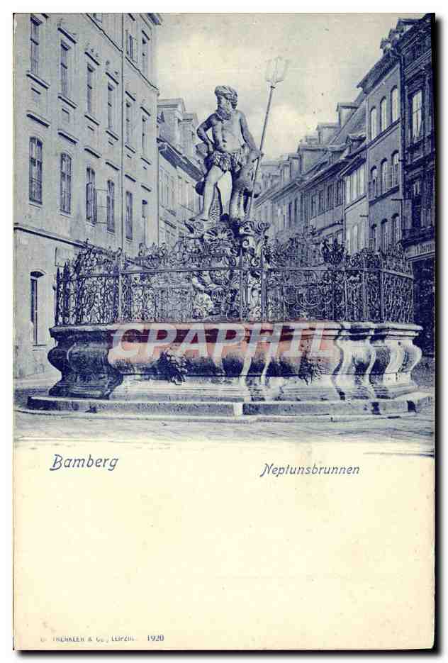 CPA Bamberg Neptunsbrunnen Neptune 