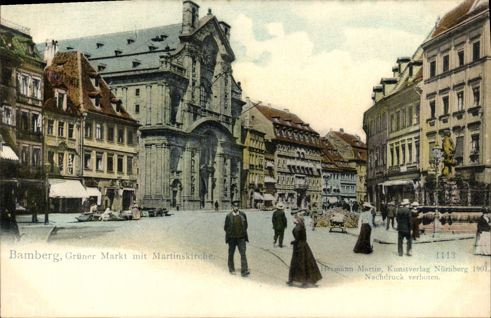 CPA Bamberg Grtiner Markt Mit Martinskirche