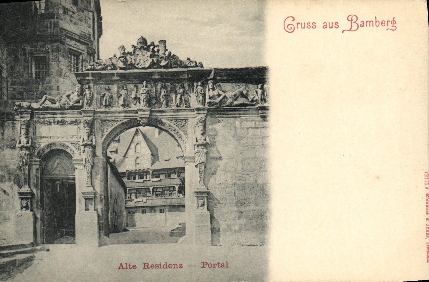 CPA Cruss Aus Bamberg Alte Residenz Portal