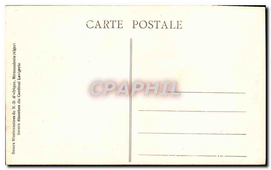 CPA Missions D'Afrique Maison Mere Des Soeurs Missionnaires De N D D'Afrique Vue Generale — Back