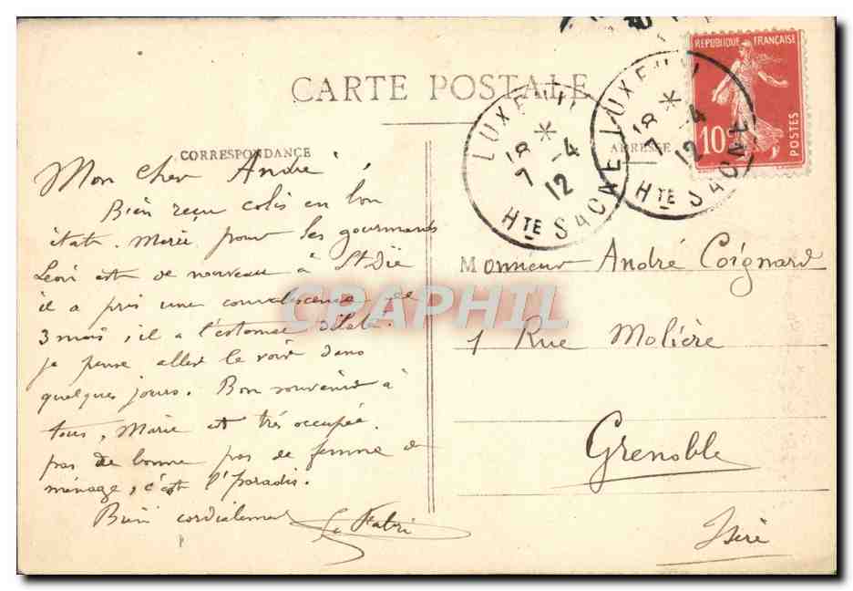 CPA Le Lion S'Impatiente Pas Tant De Bruit La Bas Belfort apres Agadir Maroc  — Rückseite