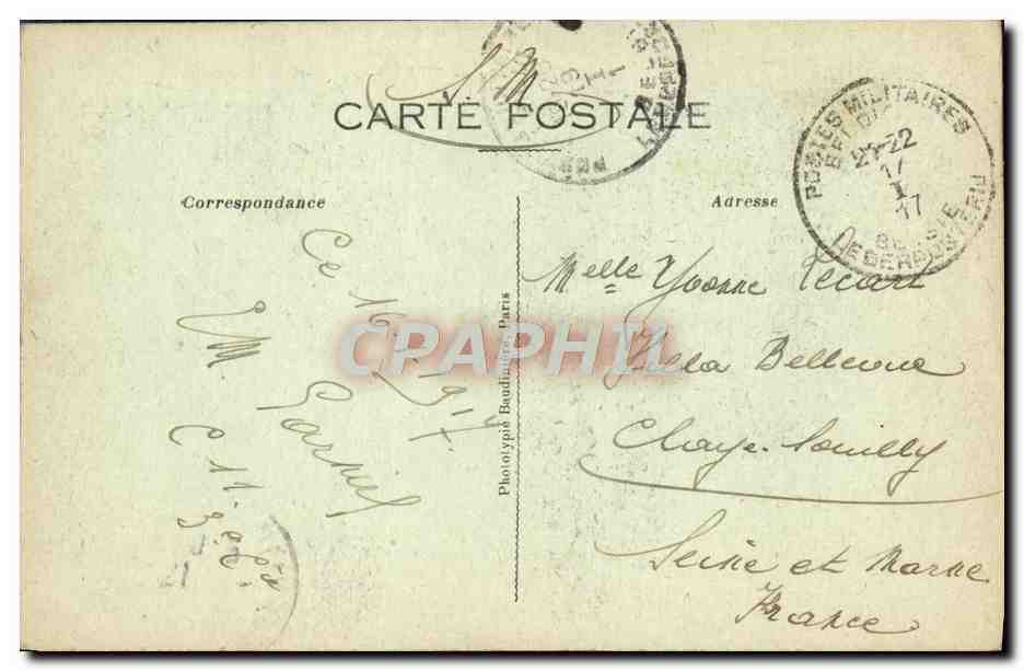 CPA La Guerre Noordschoote Eglise Bombardee Militaria — Rückseite