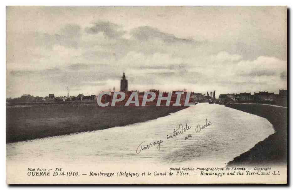 CPA Paris Guerre Rousbrugge Et Le Canal De l'Yser