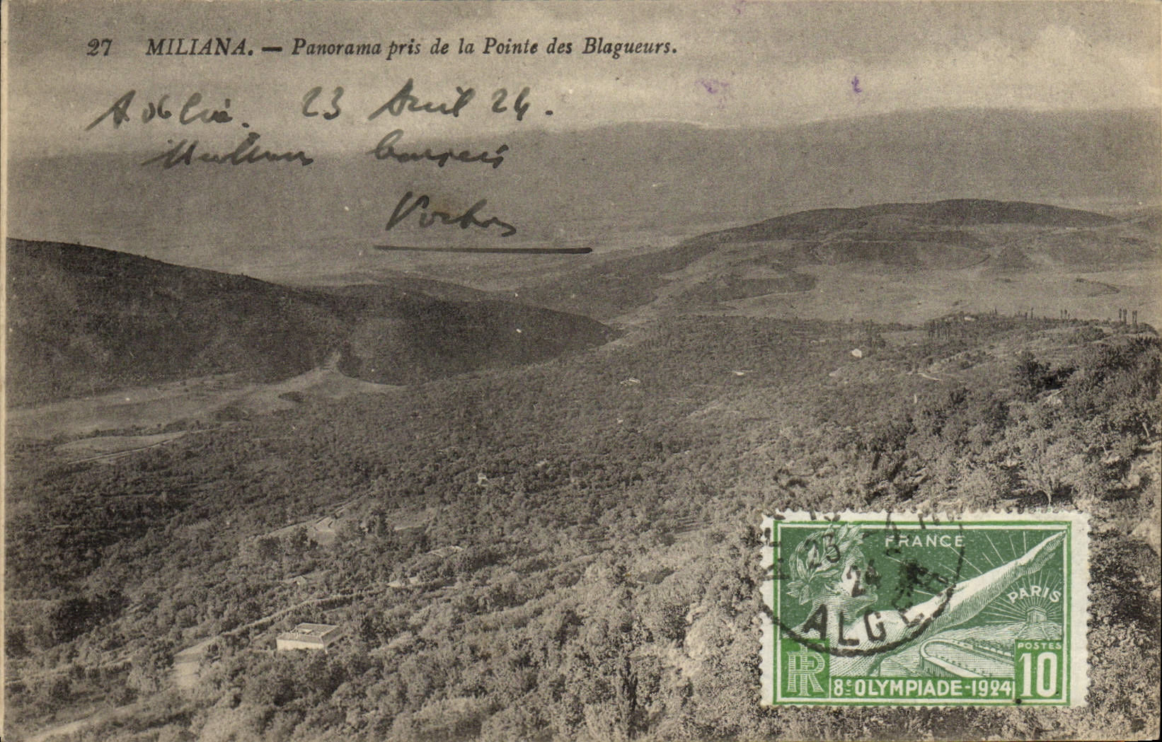 CPA Miliana Panorama Pris De La Pointe Des Blagueurs
