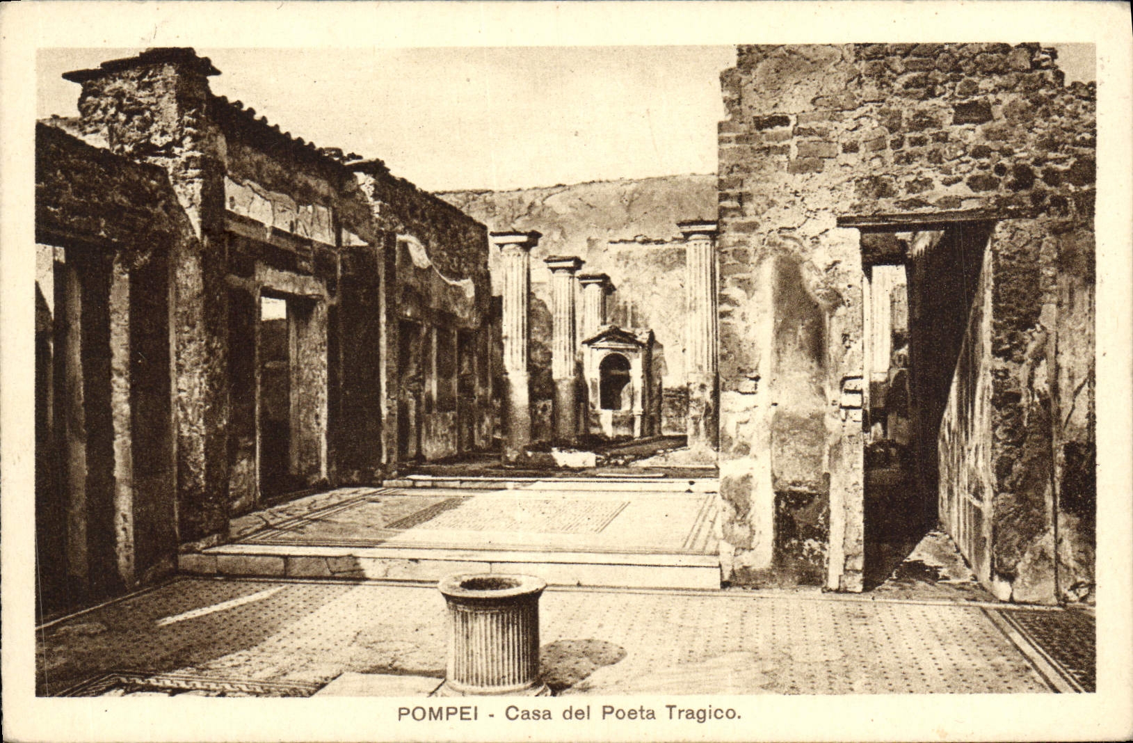 CPA Pompei Casa Del Poeta Tragico