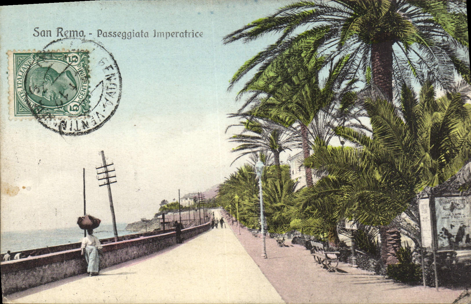 CPA San Remo Passeggiata Imperatrice