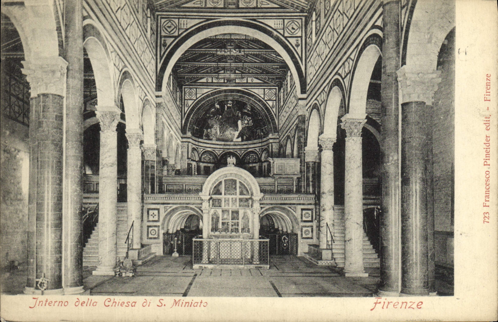CPA Interno Della Chiesa Di S Miniato Firenze