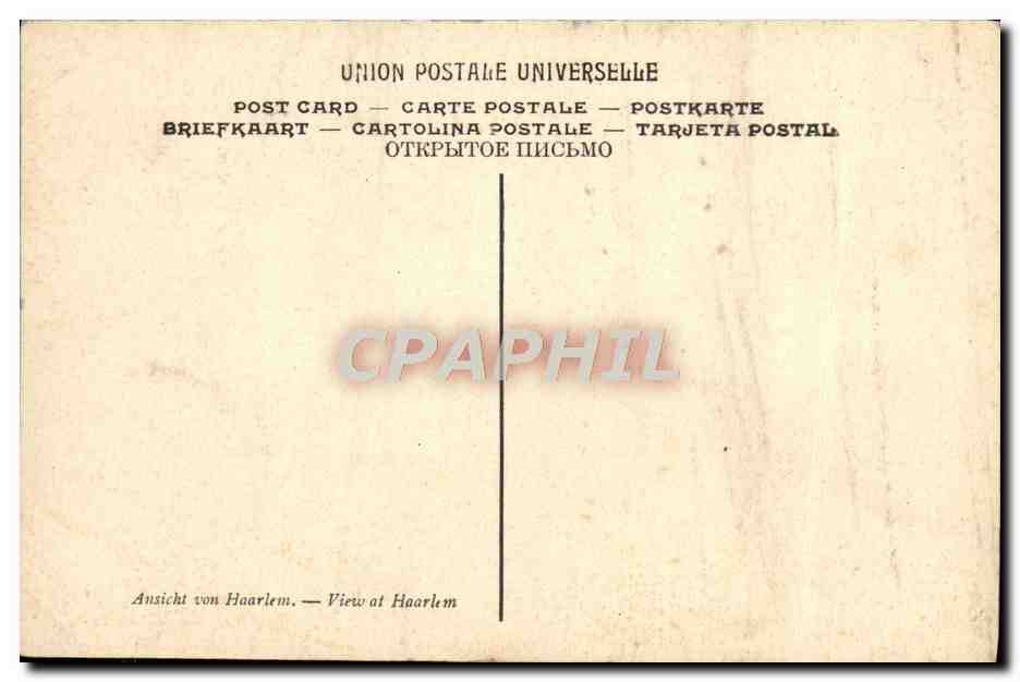 CPA Nicolas Hals Grand Rue D'Haarlem — Rückseite