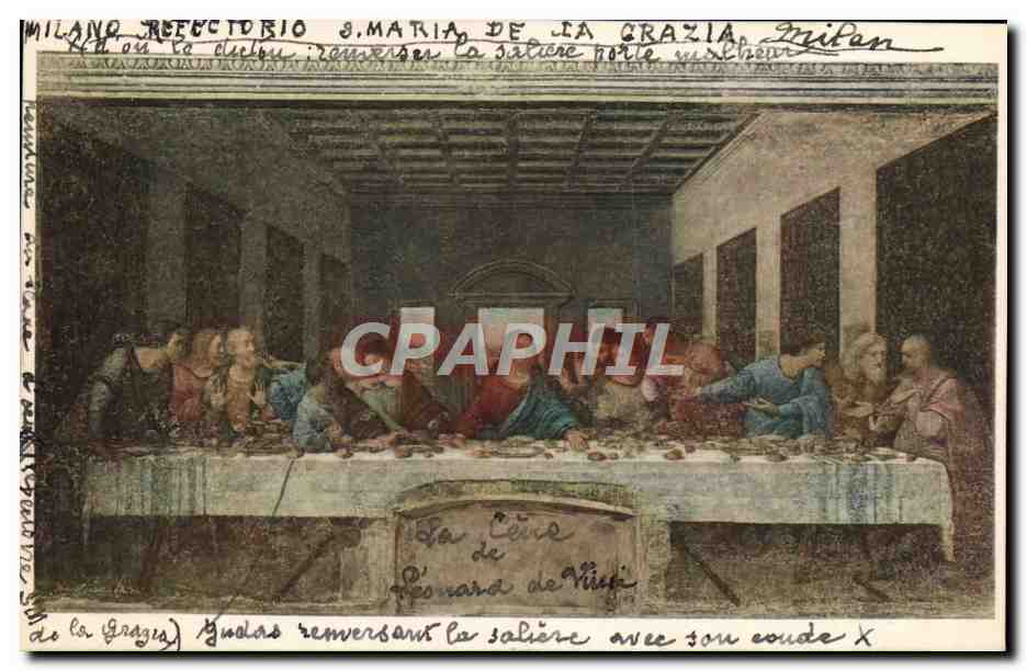 La Cène — Dernier repas — Leonardo da Vinci — Refectoire S.M. delle Grazie, Milan — N. 17